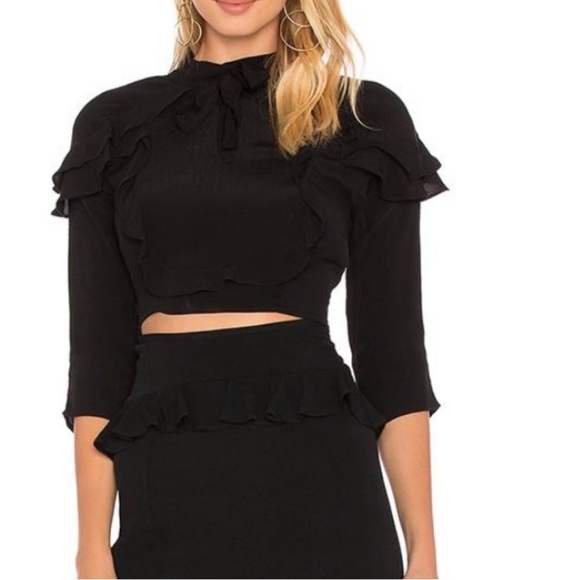 For Love and Lemons Revolve
Poppy Ruffle Cropped Top Blouse - Picture 3 of 12